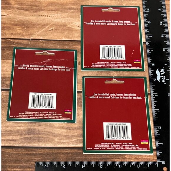 SET OF 3 Darice Botanical Stickers Pressed & Dried Real Flowers EMBELLISHMENT - Picture 4 of 4